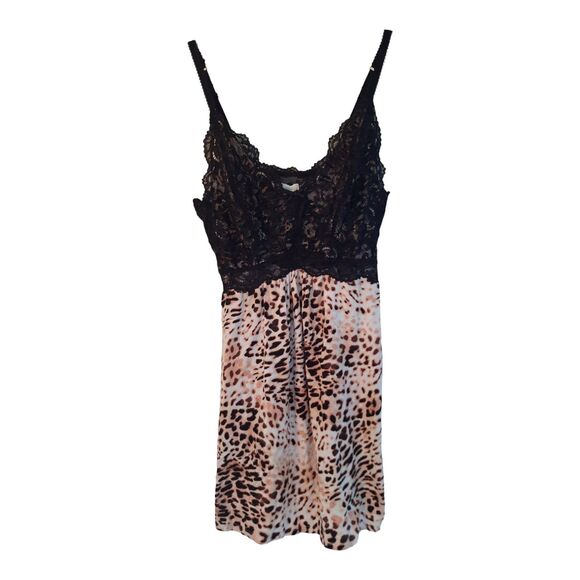 Soma Animal Print Lace Cami Tank Top XS Camisole Chemise - Picture 1 of 9